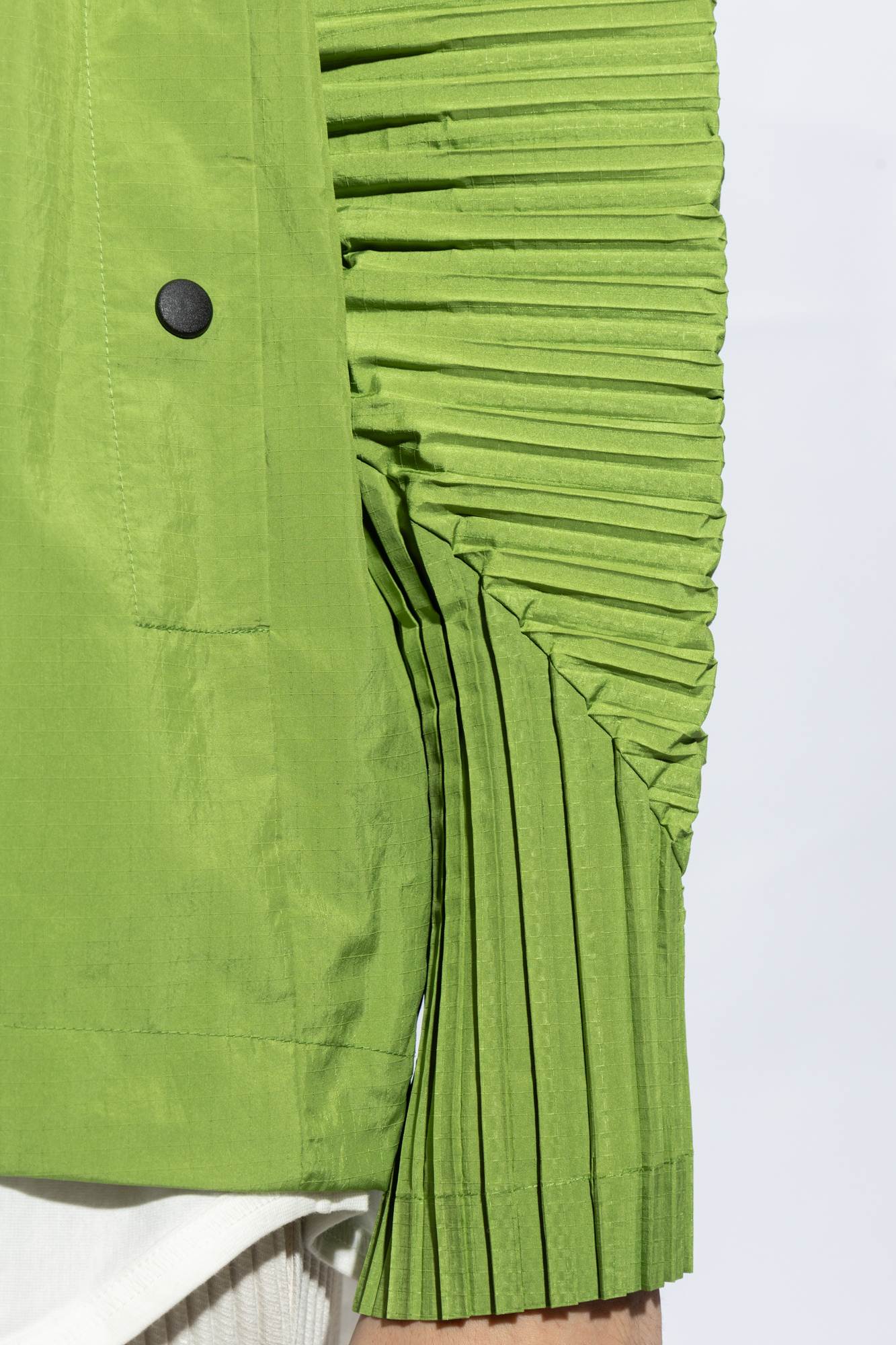 Green Jacket with pleated sleeves Issey Miyake Homme Plisse